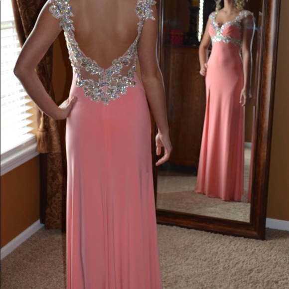 Tony Bowls Coral Prom Dress - Picture 2 of 2